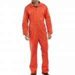Super B-Click Workwear Orange Boiler Suit Size 36 NWT4865-36