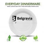 Belgravia Disposable Paper Plates (23cm, 9) 100s  NWT487