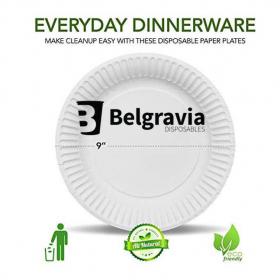 Belgravia Disposable Paper Plates (23cm, 9