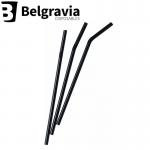 Belgravia Black PLA Bio Plastic Bendy Straws, 8 Inch Pack 250 NWT4874