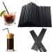 Belgravia Black PLA Bio Plastic Bendy Straws, 8 Inch Pack 250 NWT4874