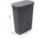 Addis Rattan Charcoal Slim Laundry Hamper 40 Litre NWT4903