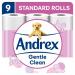 Andrex Gentle Clean White Toilet Roll 9 Pack NWT4904