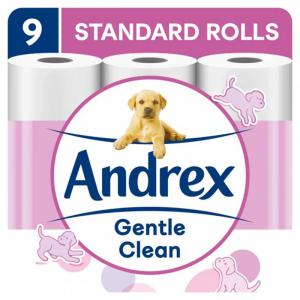 Andrex 2-Ply Toilet Roll Puppies On A Roll Clean & Gentle White