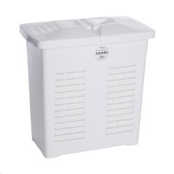 Cheap Stationery Supply of Wham Ice White Laundry Hamper 75 Litre Office Statationery