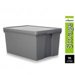 Wham Bam Grey Upcycled Heavy Duty Storage Box 96 Litre NWT4948