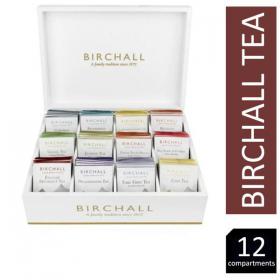 Birchall 12 Compartment White Display Box With 120 Tea NWT5028