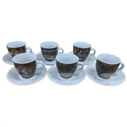 Cheap Stationery Supply of Fixtures Design Espresso Cup & Saucer 12 Piece Set Office Statationery