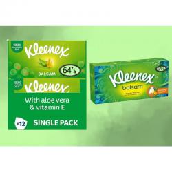 Kleenex Balsam Tissues 64s with Aloe Vera - PACK (12) NWT511P