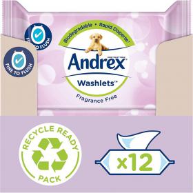 Andrex Plastic Free Classic Clean Washlets 36s NWT5150