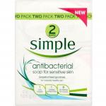 Simple Antibacterial Soap for Sensitive Skin 2x125g Bars