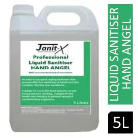 Janit-X Professional Hand Angel Sanitiser LIQUID 80% Alcohol x 5L NWT5211