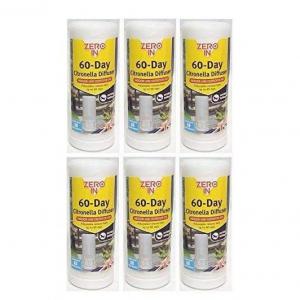 Zero In 60-Day Citronella Diffuser, Portable Insect Control 40m