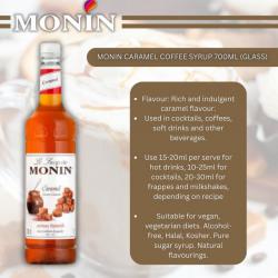 MONIN Premium Caramel Coffee & Cocktail Syrup 700ml Glass Bottle NWT531