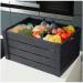 Strata Black Wood Effect Folding Crate 60 Litre NWT5341