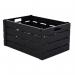 Strata Black Wood Effect Folding Crate 60 Litre NWT5341