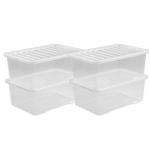Wham Crystal Clear Plastic Storage Box 37 Litre NWT5369