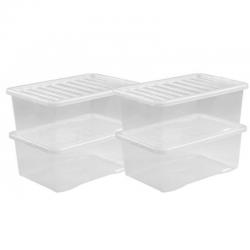 Wham Crystal Clear Plastic Storage Box 37 Litre NWT5369