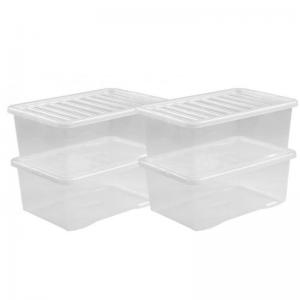 Wham Crystal Clear Plastic Storage Box 37 Litre NWT5369