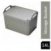 Strata Cool Grey Medium Handy Basket With Lid NWT5377