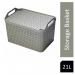 Strata Grey Large 21L Handy Basket With Lid 29cm x 43.5cm (HW124COOLGREY) NWT5379