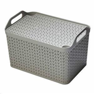 Photos - File Cabinet HANDY Strata Cool Grey Large 21L  Basket With Lid NWT5379 