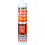 The picture shows a pack of 12 white 280ml tubes of Sika Ltd Tools Everbuild General Purpose Silicone. Each tube has NWT5386P written on it. The packaging is clean and professional, with the brand logo prominently displayed. The tubes are neatly arranged in the pack, with the vibrant white color of the silicone standing out against the dark background. The label on the front of the pack clearly states the product name and quantity. Overall, the picture showcases a high-quality, essential product for any general purpose sealing or bonding needs.