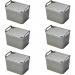 Strata Cool Grey Small Handy Basket With Lid 8L NWT5426