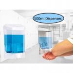 Hand GelSoap Clear Universal Wall Mountable Dispenser 500ml NWT5454