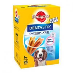 Image of Pedigree DentaStix Daily Dental Chews Medium Dog 28 Sticks NWT5505