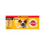 Pedigree Dog Pouches Mixed Selection in Gravy Mega Pack 40x100g NWT5512