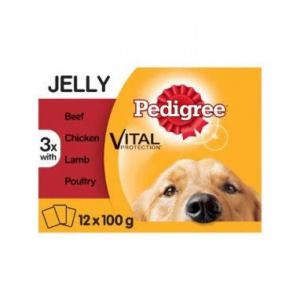 Pedigree Dog Pouches Mixed Selection in Jelly 12x100g NWT5513