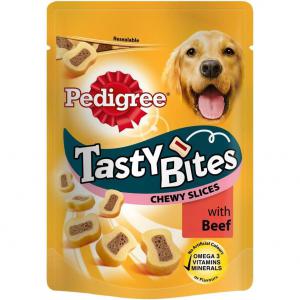 Photos - Dog Food Pedigree Tasty Minis Dog Treats Chewy Slices with Beef & Poultry 