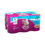 Whiskas 1+ Cat Tins Fish Selection in Jelly 6x390g NWT5553