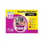 Whiskas 212 Months Kitten Pouches Poultry Selection in Gravy 12x100g