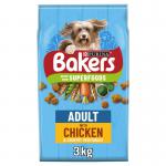Bakers Adult Chicken & Vegetables Dry Dog Food 3kg NWT5575