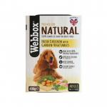 In this photo, the Pets Choice Pet Supplies Webbox Chicken, Vegetables & Brown Rice 400g NWT5602 is displayed on a white background. The packaging features a photo of a delicious-looking chicken and vegetable dish, with the brands logo prominently displayed. The product also features a brief description of its ingredients and nutritional benefits.