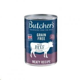 Butchers Beef & Liver in Jelly Dog Food Tin 400g 2 Pack of 1 NWT5606