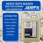 Janit-X Professional Heavy Duty Bleach Concentrated 5 Litre NWT5615