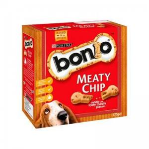 Bonio Dog Treats Meaty Chip Biscuits 375g NWT5625