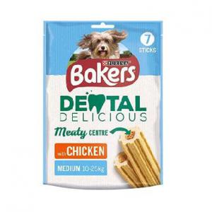 Image of Bakers Dental Delicious Chicken Medium 200g 7 Sticks NWT5631