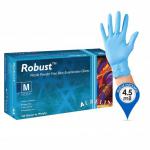 Robust Micro-Textured Blue Powder Free MEDIUM Nitrile Gloves 100s - PACK (10) NWT571-MP