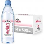 Evian Bottled Water 24 x 500ml (Plastic Bottle) NWT580