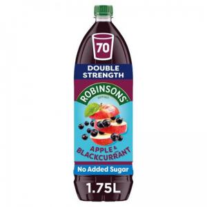 Robinsons NAS Double Concentrate Apple and Blackcurrant 1.75L NWT581