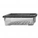 Strata Curve Clear Plastic Storage Box UBed 42 Litre (Black Lid) (HW209) NWT5811