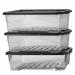 Strata Curve Clear Plastic Storage Box UBed 42 Litre (Black Lid) (HW209) NWT5811