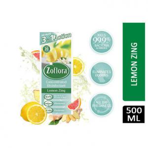 Zoflora Lemon Zing Disinfectant 500ml - PACK 12 NWT5825P