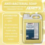 Janit-X Professional Anti-Bacterial Hand Soap 5L Fragrance Free for Food Handling NWT5838