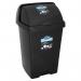Addis Black 25Lt Plastic Roll Top Waste Rubbish Bin NWT5881