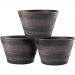 Fixtures Half Barrel Cask Grey 40cm x 27cm Medium Planter NWT5902